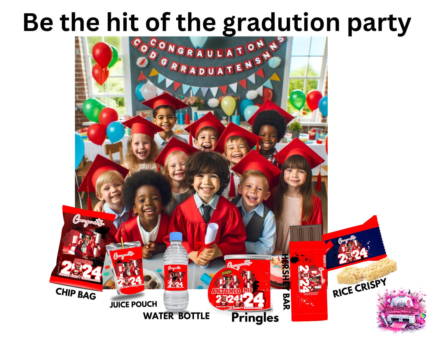 Graduation Party Favors Canva Mockup Template Editable Designs