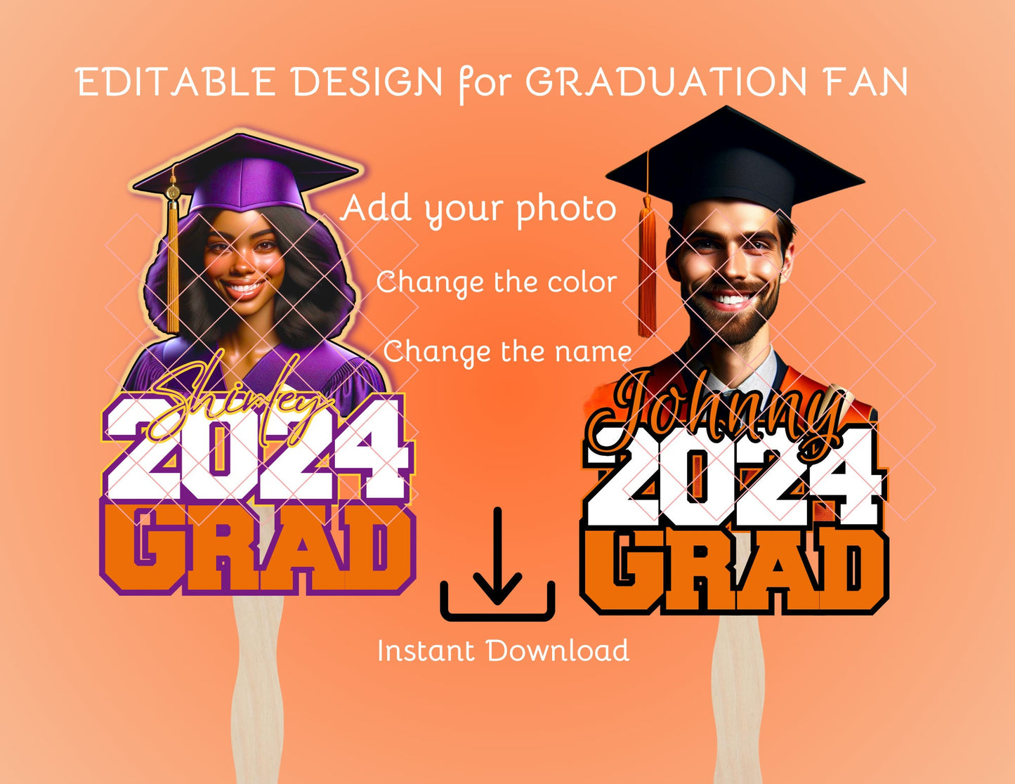 Editable Graduation Fan Template 2024