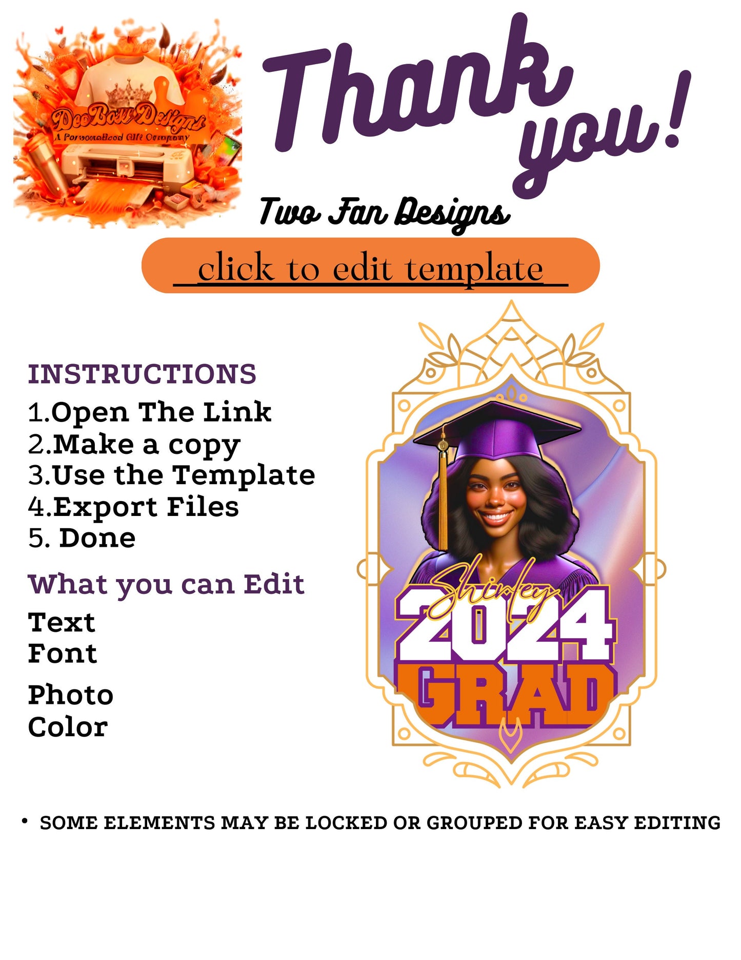 Editable Graduation Fan Template 2024