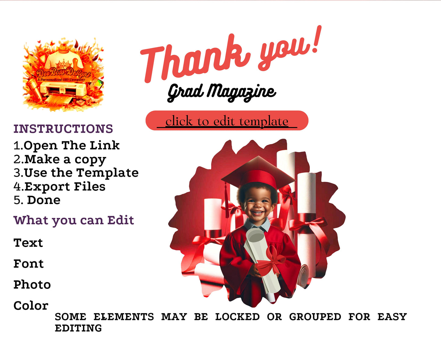 Editable Pre-School Graduation Invitation