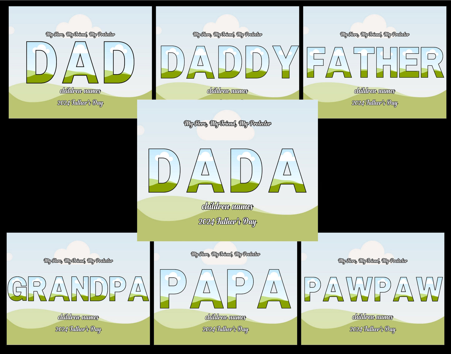 Father's Day Bundle Template PNGs